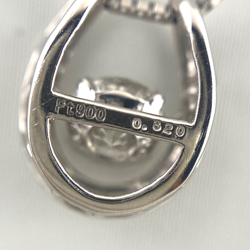 ダイヤモンド デザインネックレス プラチナ ペンダント ネックレス Pt900 Pt850 ダイヤモンド レディース 【中古】nbjwl
