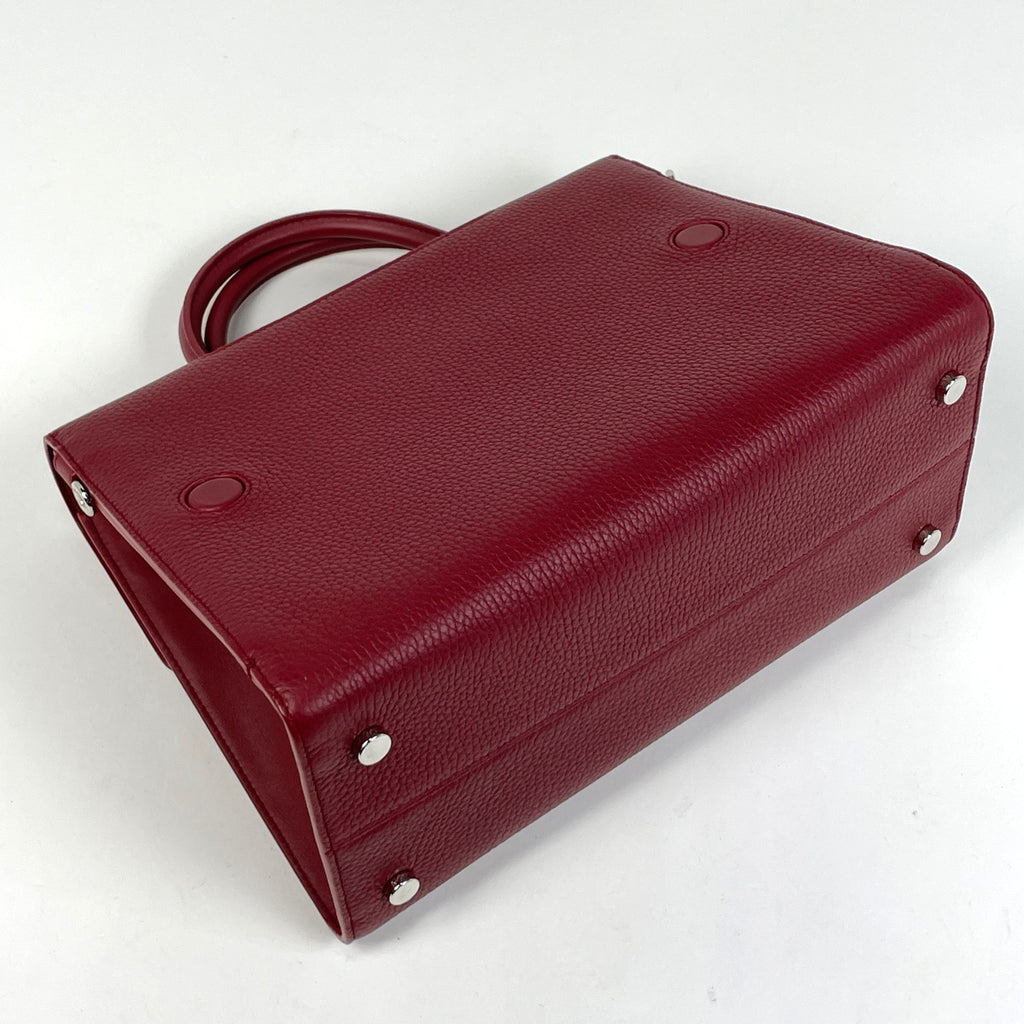 クリスチャンディオール エヴァー ハンドバッグ 2WAY ショルダーバッグ ハンドバッグ レザー レッド レディース 【中古】brbag