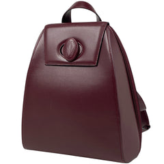 【在庫一掃】 カルティエ マストライン リュックサック ターンロック バックパック ディパック リュック レザー ボルドー レディース 【中古】brbag