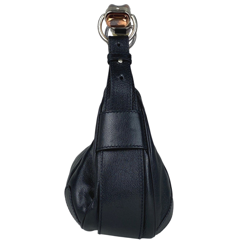 イヴ・サンローラン ロゴ ハンドバッグ ショルダーバッグ ハンドバッグ レザー ブラック 116053 レディース 【中古】brbag