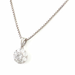 メレダイヤ デザインネックレス プラチナ ペンダント ネックレス Pt900 Pt850 ダイヤモンド レディース 【中古】nbjwl