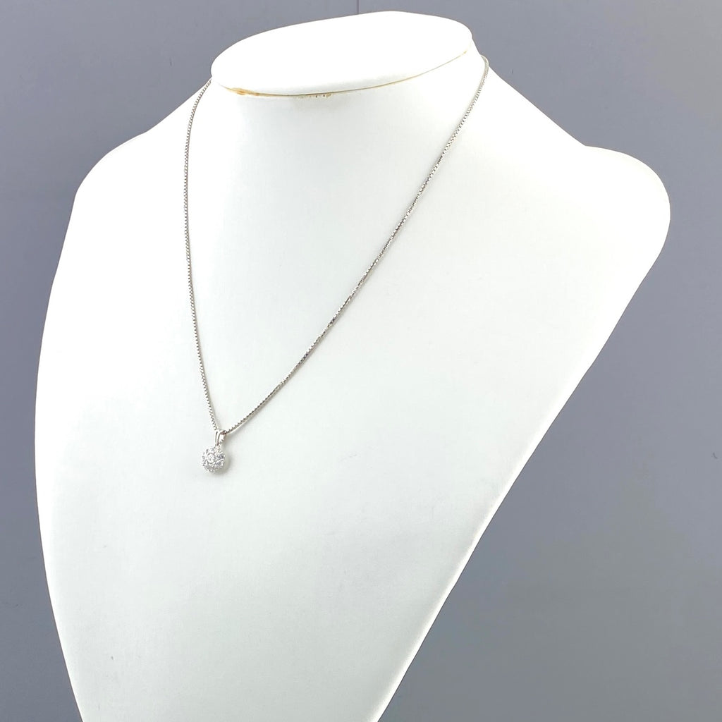 メレダイヤ デザインネックレス プラチナ ペンダント ネックレス Pt900 Pt850 ダイヤモンド レディース 【中古】nbjwl