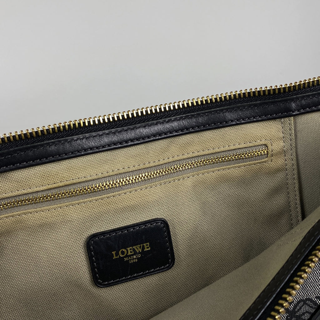 ロエベ アナグラム トートバッグ ショルダーバッグ トートバッグ コーティングキャンバス ブラック レディース 【中古】brbag