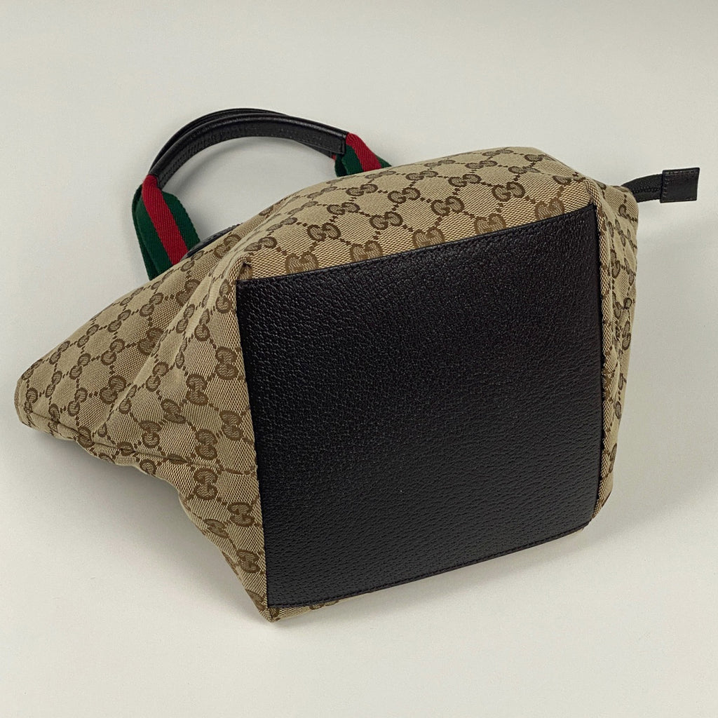 グッチ シェリーライン トートバッグ 131228 GGカーフ ハンドバッグ グッチ GUCCI GGキャンバス シェリーライン トートバッグ