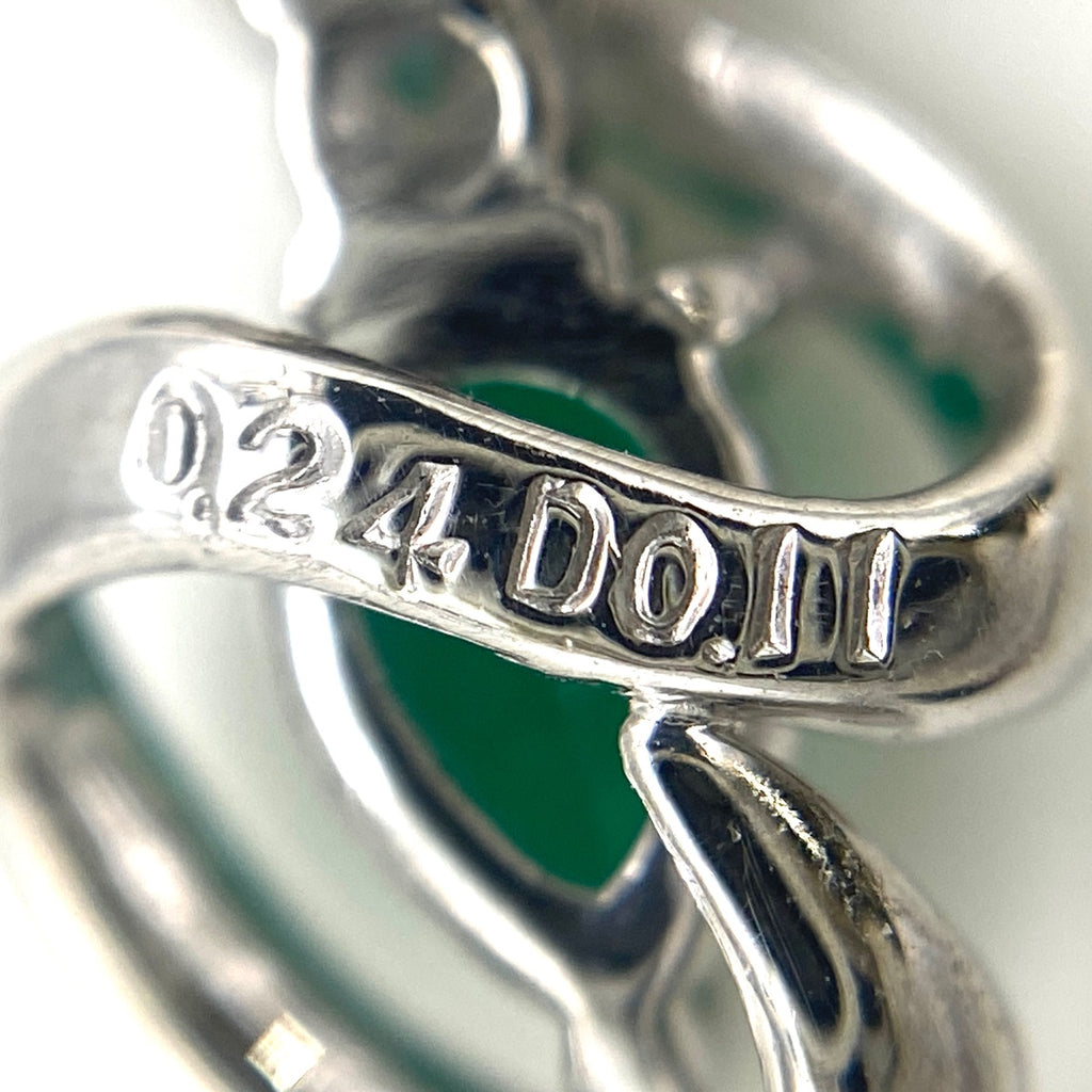 エメラルド ペンダントトップ プラチナ メレダイヤ ペンダントトップ Pt900 エメラルド ダイヤモンド レディース 【中古】nbjwl