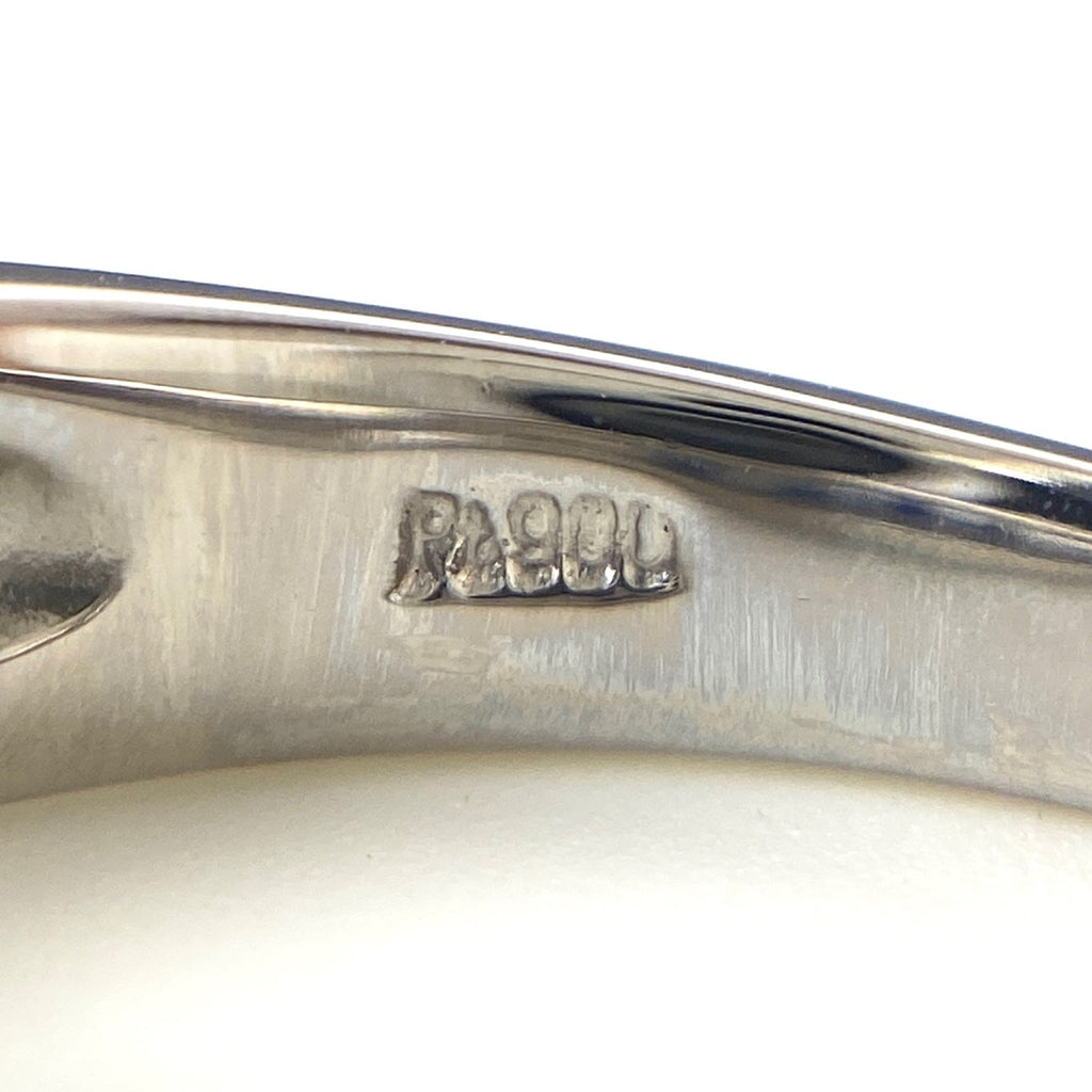 サファイア デザインリング プラチナ 指輪 メレダイヤ リング 11号 Pt900 サファイア ダイヤモンド レディース 【中古】nbjwl