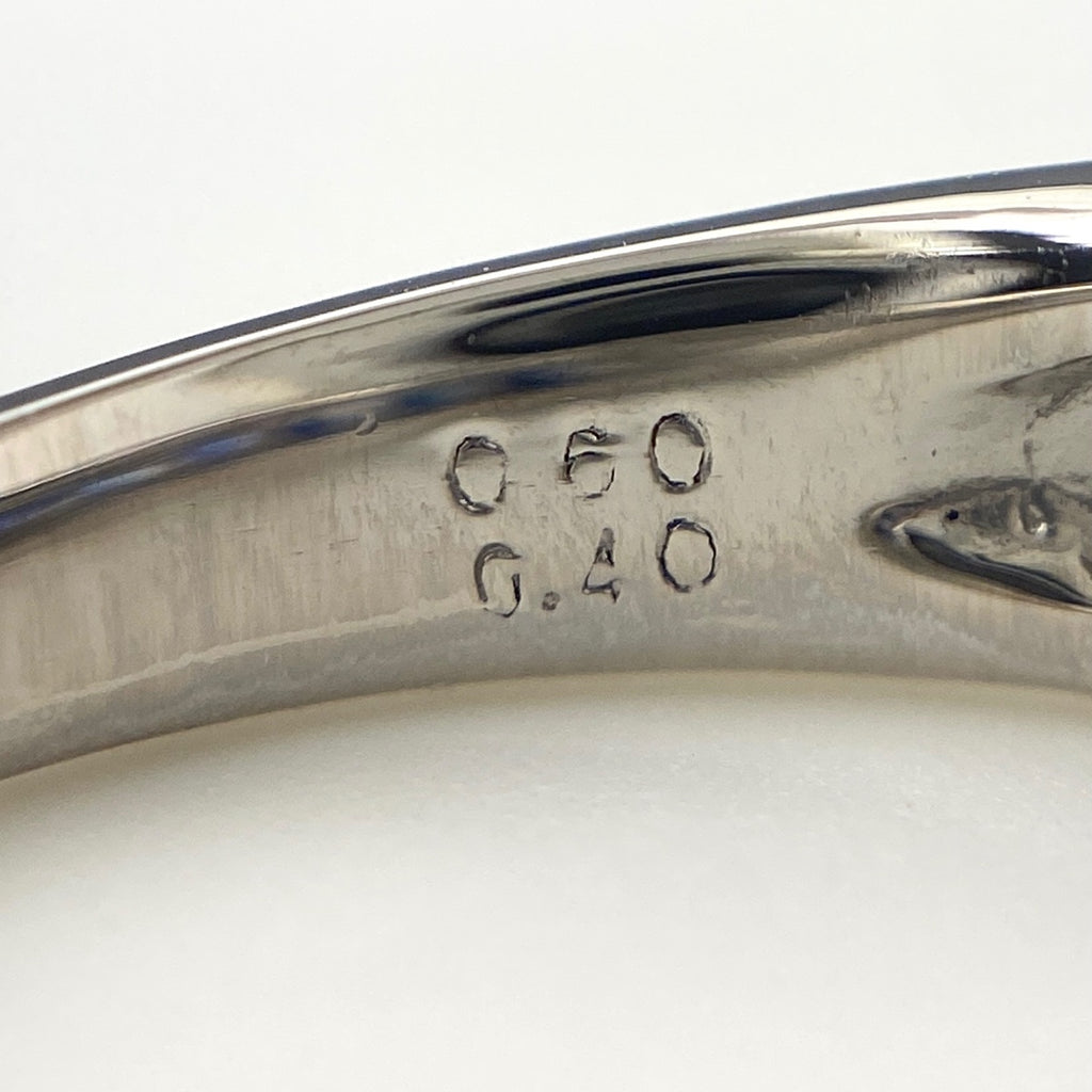 サファイア デザインリング プラチナ 指輪 メレダイヤ リング 11号 Pt900 サファイア ダイヤモンド レディース 【中古】nbjwl