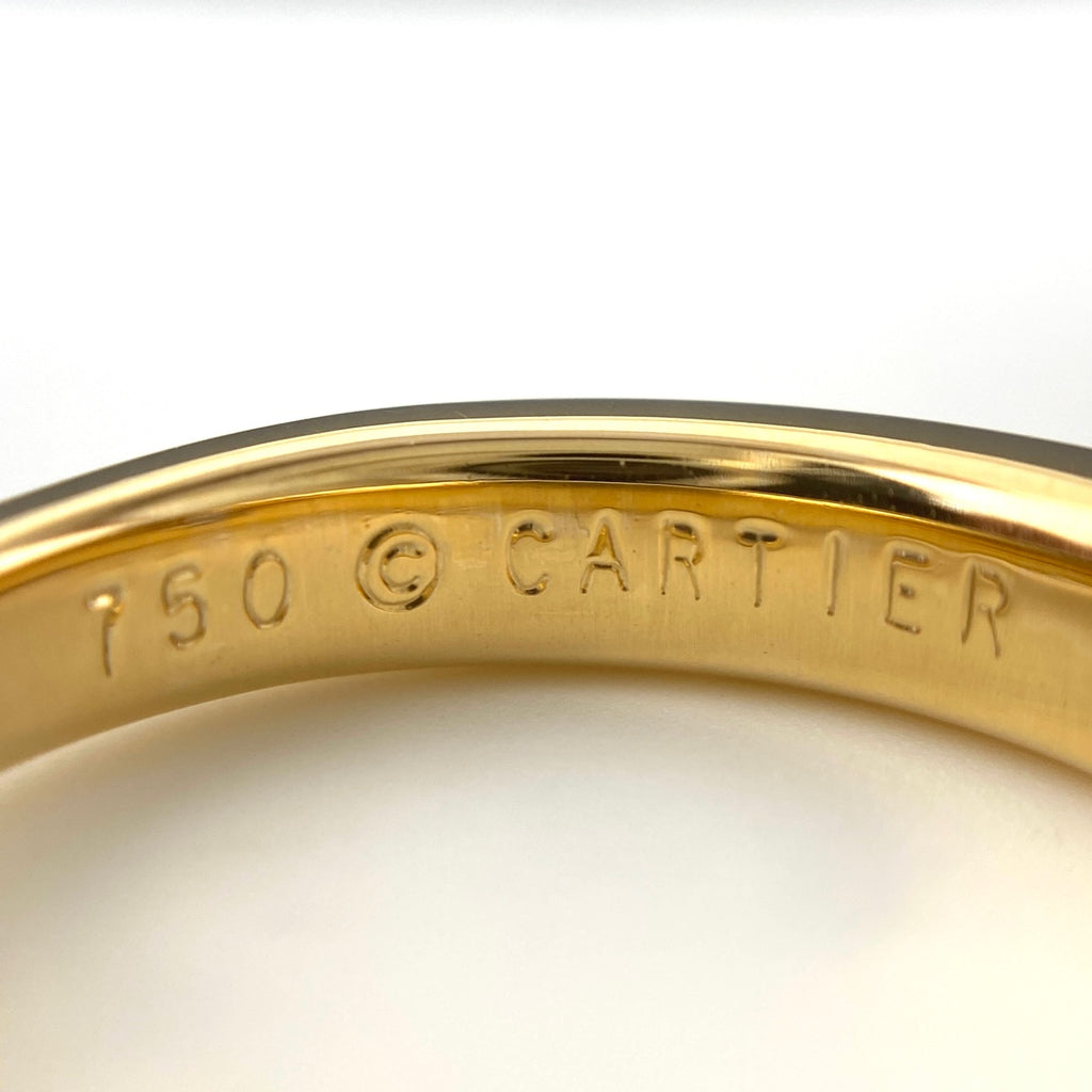 カルティエ エリプス リング YG イエローゴールド 指輪 メレダイヤ リング 12.5号 750 ダイヤモンド レディース 【中古】brjwl