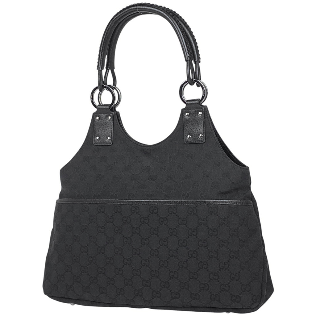 グッチ GG柄 トートバッグ ワンショルダー トートバッグ GGキャンバス ブラック 132260 レディース 【中古】brbag