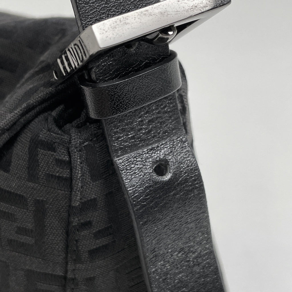 フェンディ ズッキーノ柄 ショルダーバッグ ワンショルダー ハンドバッグ ショルダーバッグ キャンバス ブラック 8BR004 レディース 【中古】brbag