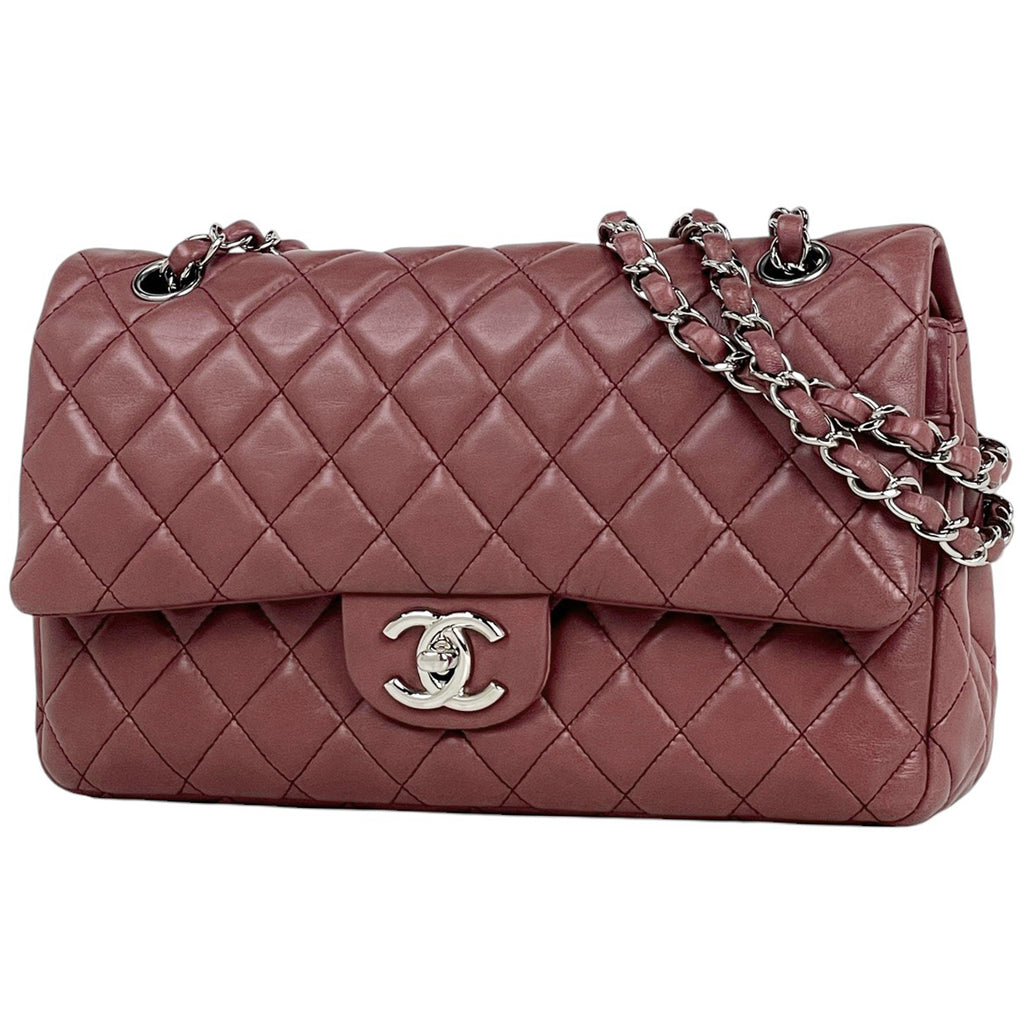 シャネル マトラッセ Wフラップ チェーン ショルダーバッグ ココマーク ショルダーバッグ レザー ワインレッド A01112 レディース 【中古】brbag