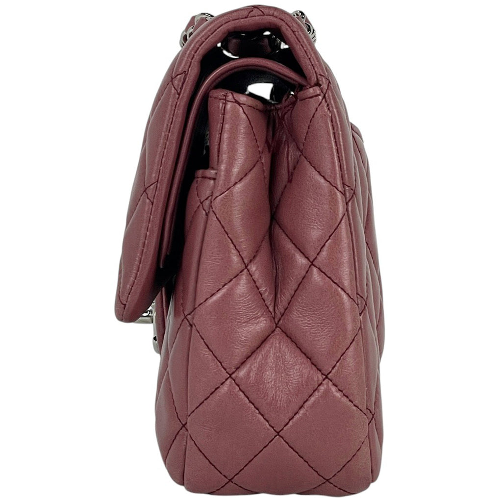 シャネル マトラッセ Wフラップ チェーン ショルダーバッグ ココマーク ショルダーバッグ レザー ワインレッド A01112 レディース 【中古】brbag