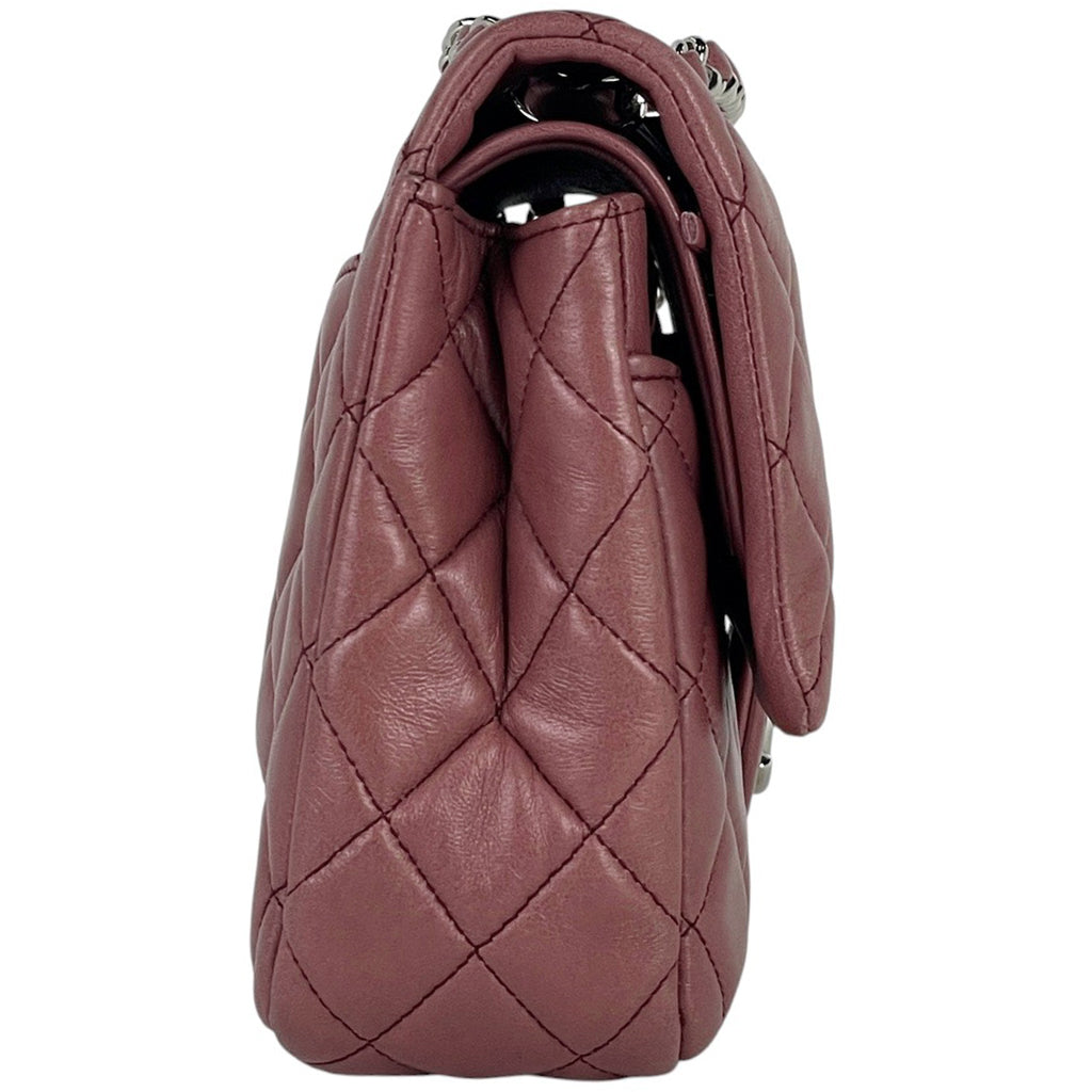 シャネル マトラッセ Wフラップ チェーン ショルダーバッグ ココマーク ショルダーバッグ レザー ワインレッド A01112 レディース 【中古】brbag