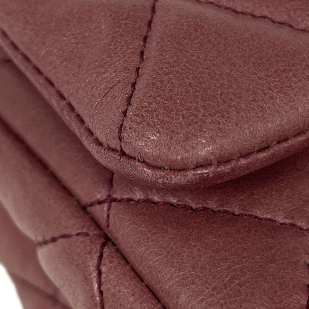 シャネル マトラッセ Wフラップ チェーン ショルダーバッグ ココマーク ショルダーバッグ レザー ワインレッド A01112 レディース 【中古】brbag