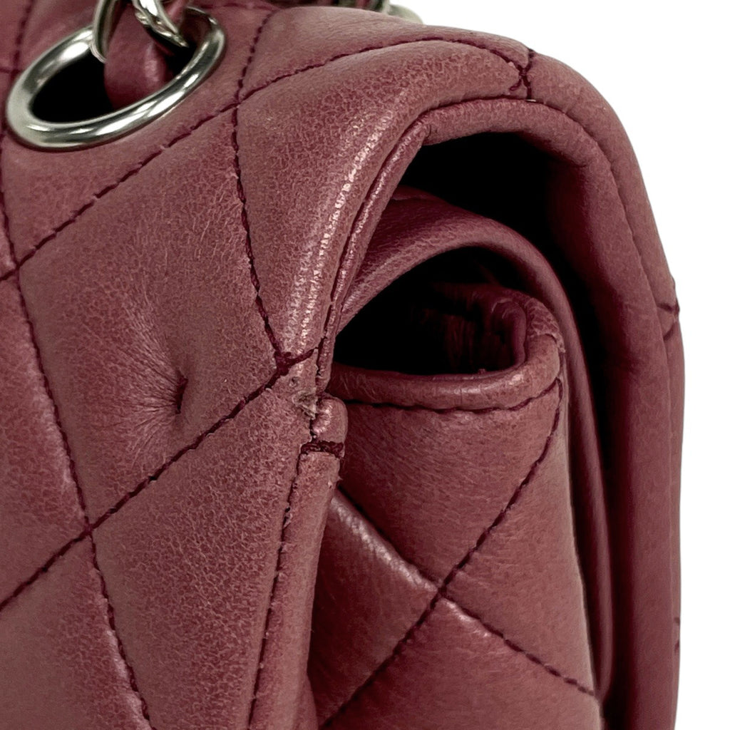 シャネル マトラッセ Wフラップ チェーン ショルダーバッグ ココマーク ショルダーバッグ レザー ワインレッド A01112 レディース 【中古】brbag