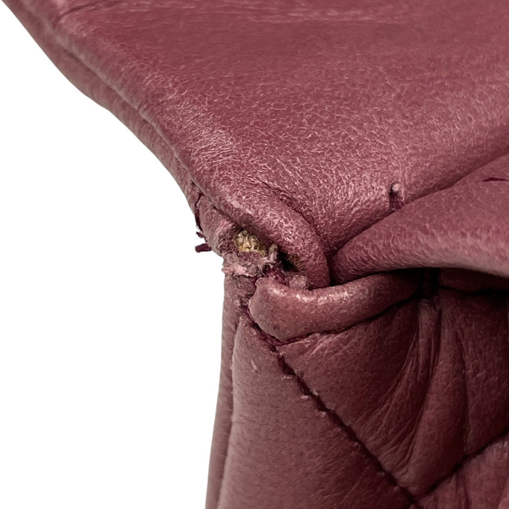 シャネル マトラッセ Wフラップ チェーン ショルダーバッグ ココマーク ショルダーバッグ レザー ワインレッド A01112 レディース 【中古】brbag