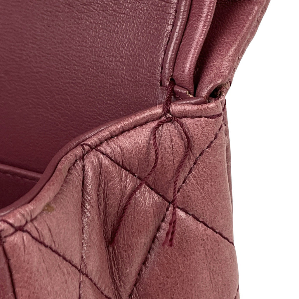 シャネル マトラッセ Wフラップ チェーン ショルダーバッグ ココマーク ショルダーバッグ レザー ワインレッド A01112 レディース 【中古】brbag