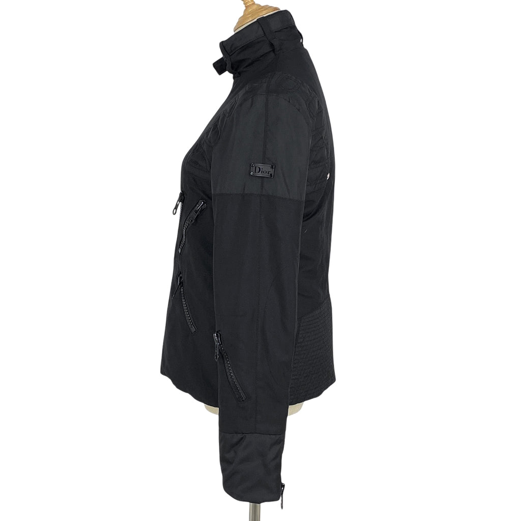 クリスチャンディオール ロゴ ジャケット ライダース メンズ アウター その他ジャケット ポリエステル ブラック レディース 【中古】brapp
