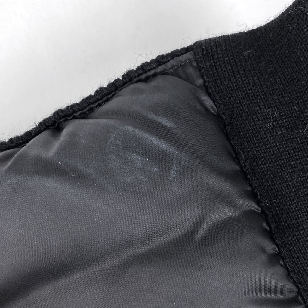 モンクレール ロゴ ダウンカーディガン MAGLIONE TRICOT CARDIGAN ダブルファスナー アウター その他ジャケット ブラック レディース 【中古】brapp