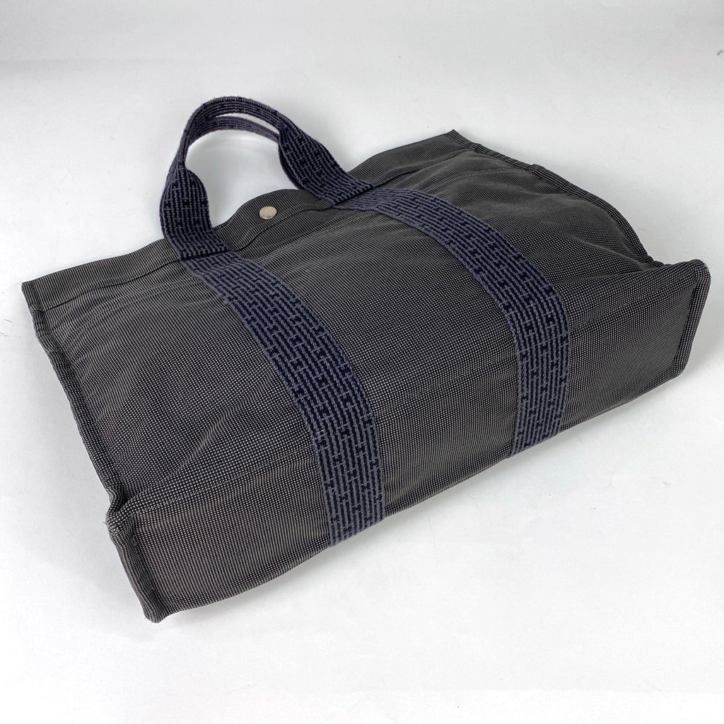 エルメス エールライン MM ハンドバッグ トートバッグ ナイロンキャンバス グレー レディース 【中古】brbag