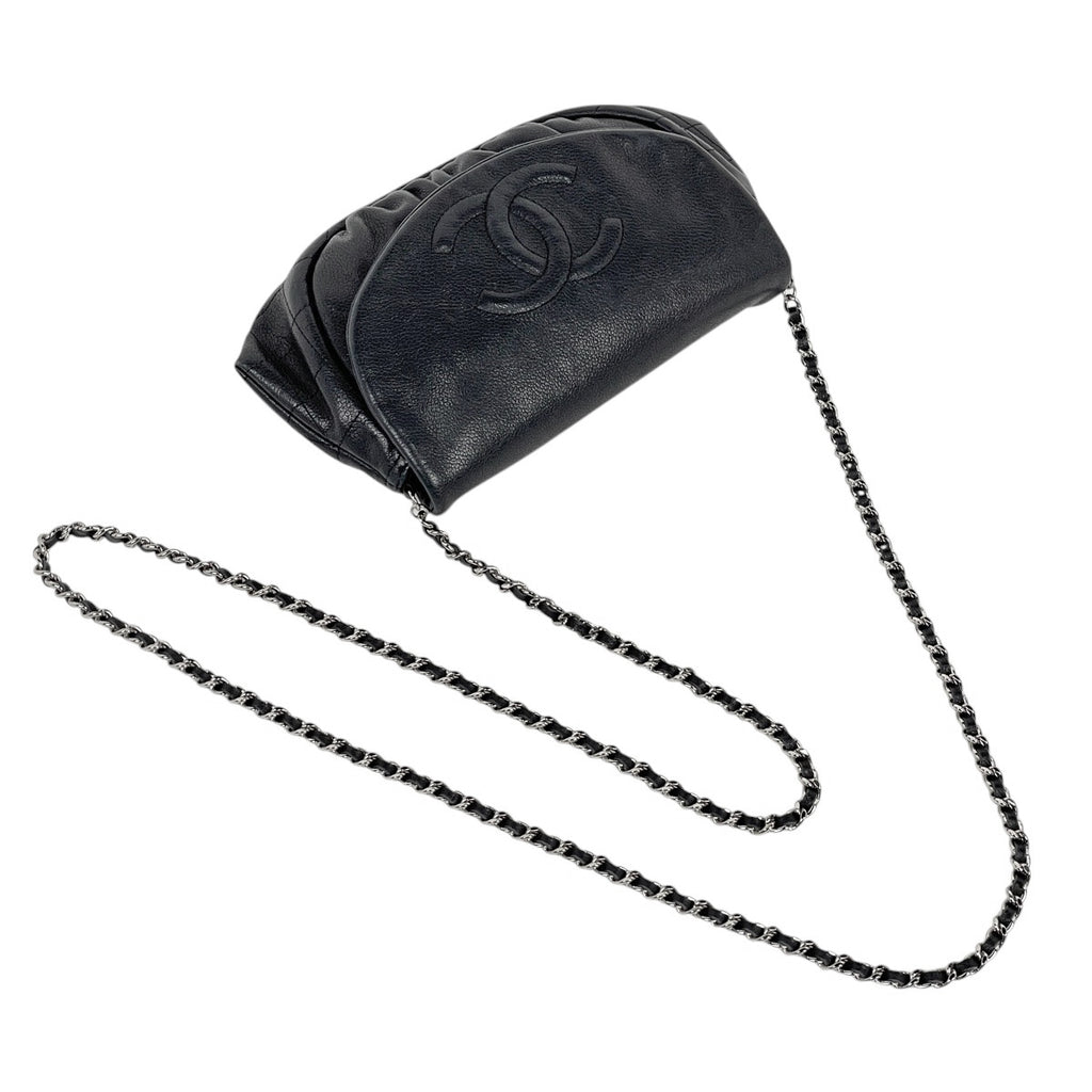 シャネル ココマーク チェーン ショルダーバッグ ショルダーバッグ レザー ブラック レディース 【中古】brbag