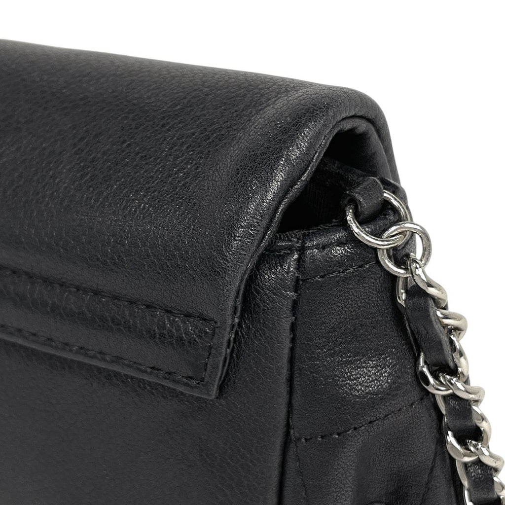 シャネル ココマーク チェーン ショルダーバッグ ショルダーバッグ レザー ブラック レディース 【中古】brbag