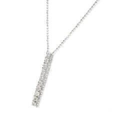 メレダイヤ デザインネックレス WG ホワイトゴールド ペンダント ネックレス K18 WG ダイヤモンド レディース 【中古】nbjwl
