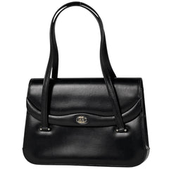 グッチ ロゴ ハンドバッグ 手提げ ハンドバッグ レザー ブラック レディース 【中古】brbag