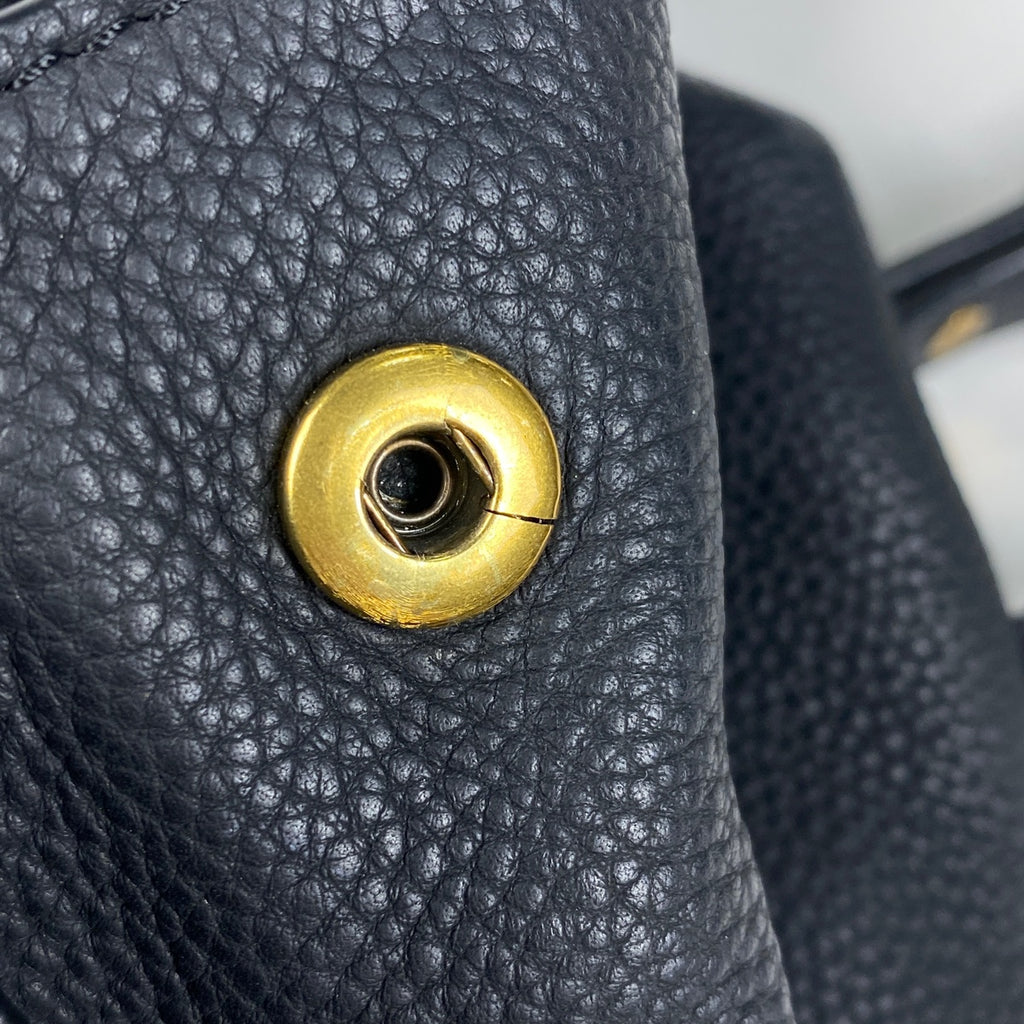 トリーバーチ ロゴ リュックサック バッグパック チェーン リュック レザー ブラック レディース 【中古】brbag