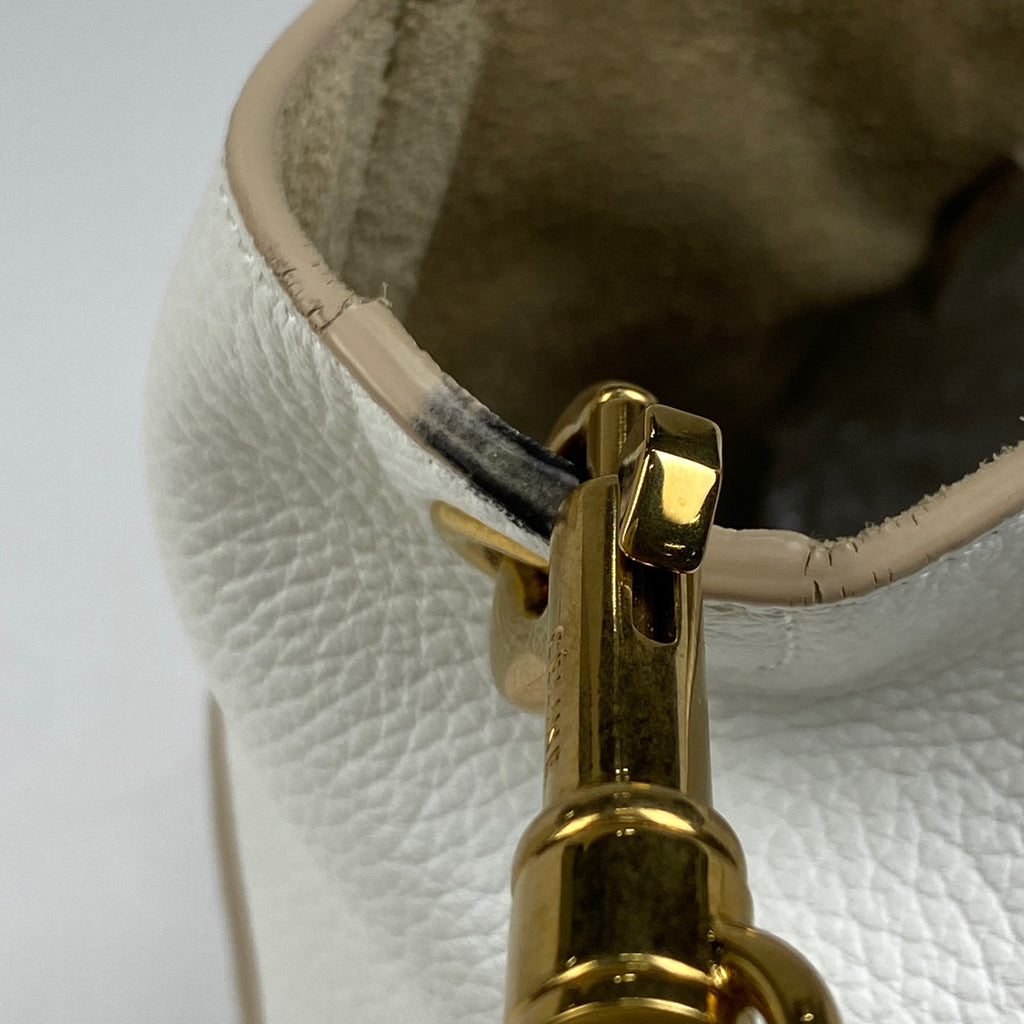 セリーヌ サングルバケット ショルダーバッグ スモール ショルダーバッグ レザー ホワイト レディース 【中古】brbag