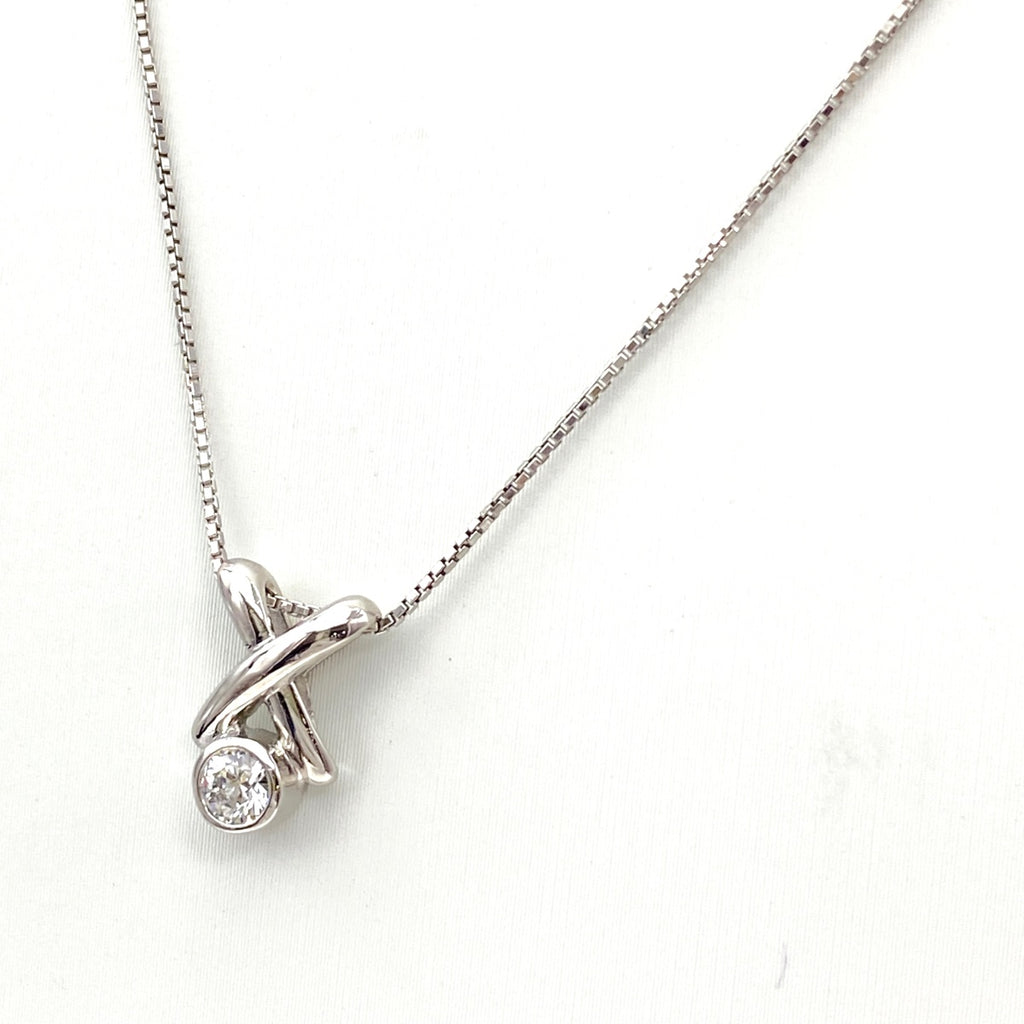 セリーヌ ダイヤモンド デザインネックレス プラチナ ペンダント ネックレス Pt900 Pt850 ダイヤモンド レディース 【中古】brjwl