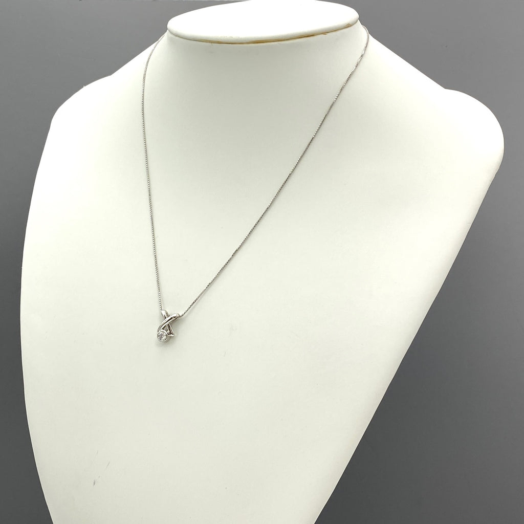 セリーヌ ダイヤモンド デザインネックレス プラチナ ペンダント ネックレス Pt900 Pt850 ダイヤモンド レディース 【中古】brjwl