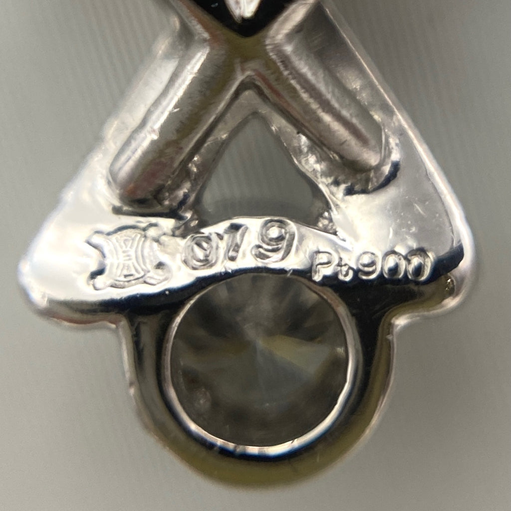 セリーヌ ダイヤモンド デザインネックレス プラチナ ペンダント ネックレス Pt900 Pt850 ダイヤモンド レディース 【中古】brjwl