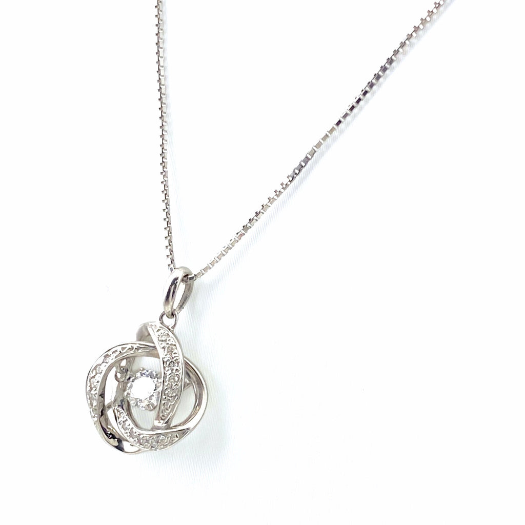 ダイヤモンド デザインネックレス プラチナ ペンダント メレダイヤ ネックレス Pt900 Pt850 ダイヤモンド レディース 【中古】nbjwl