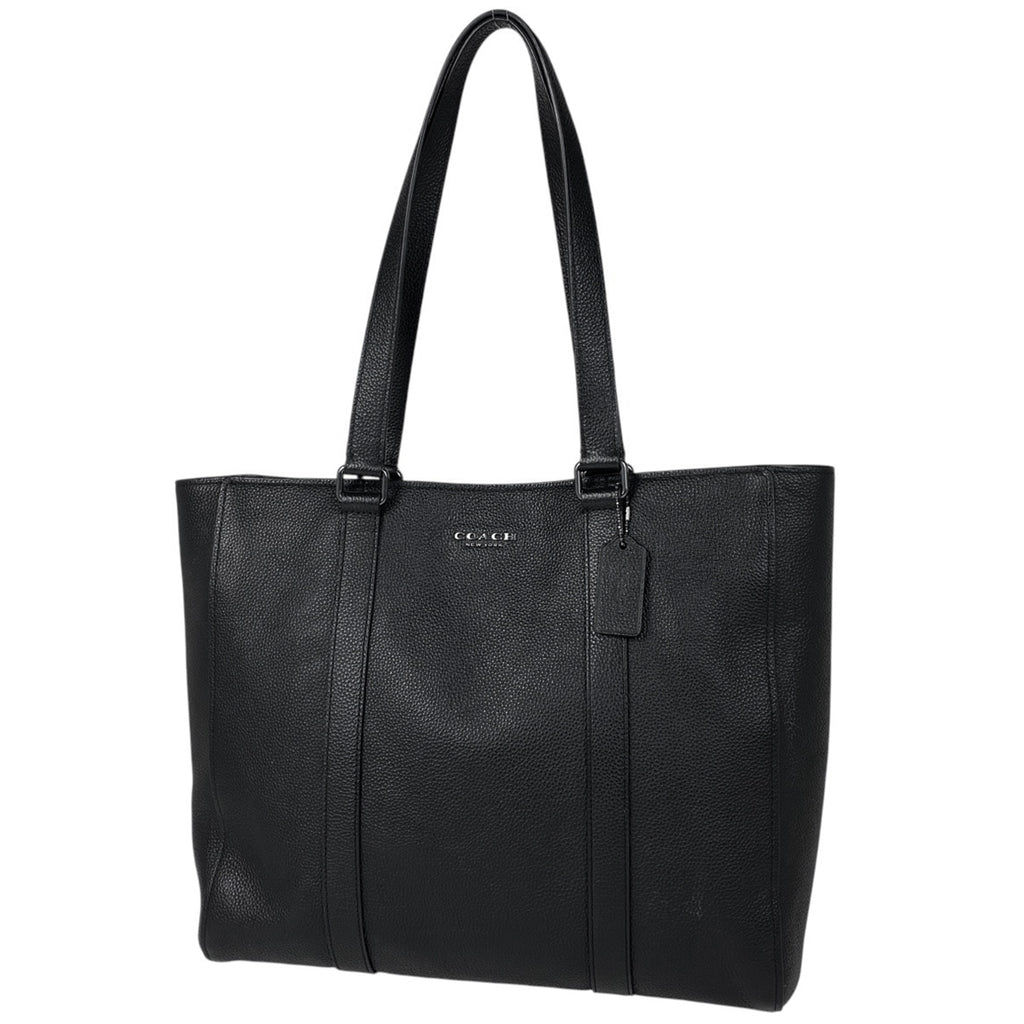 コーチ ロゴ トートバッグ 2WAY ハンドバッグ ショルダーバッグ トートバッグ レザー ブラック C8157 レディース 【中古】brbag