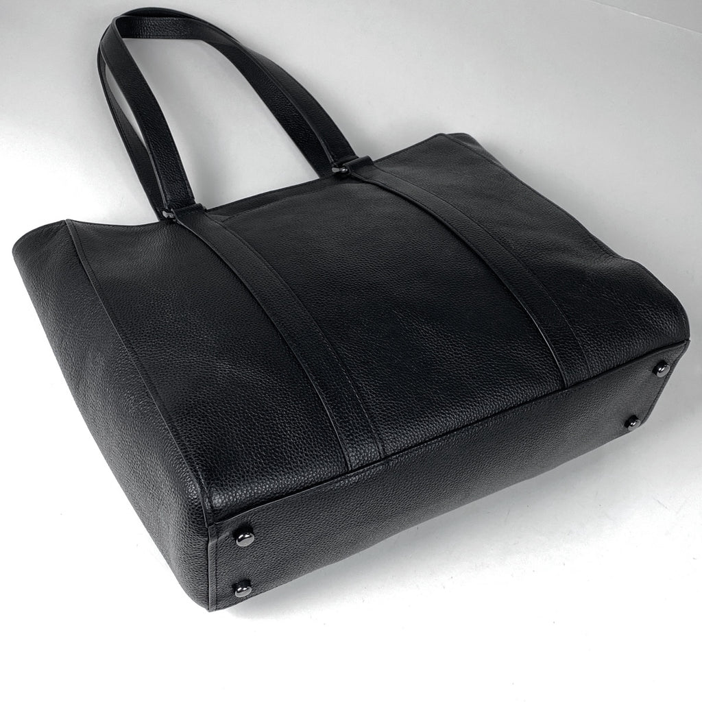 コーチ ロゴ トートバッグ 2WAY ハンドバッグ ショルダーバッグ トートバッグ レザー ブラック C8157 レディース 【中古】brbag