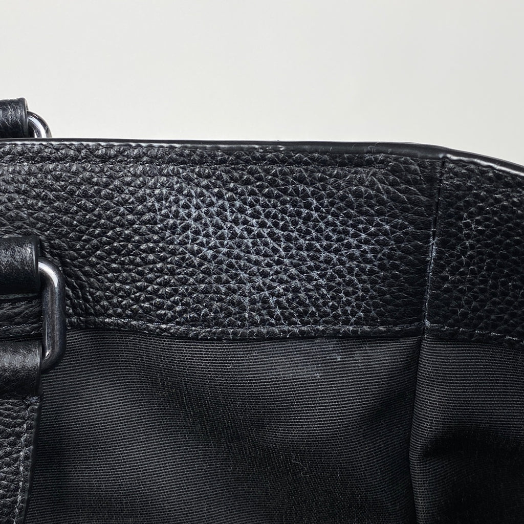 コーチ ロゴ トートバッグ 2WAY ハンドバッグ ショルダーバッグ トートバッグ レザー ブラック C8157 レディース 【中古】brbag