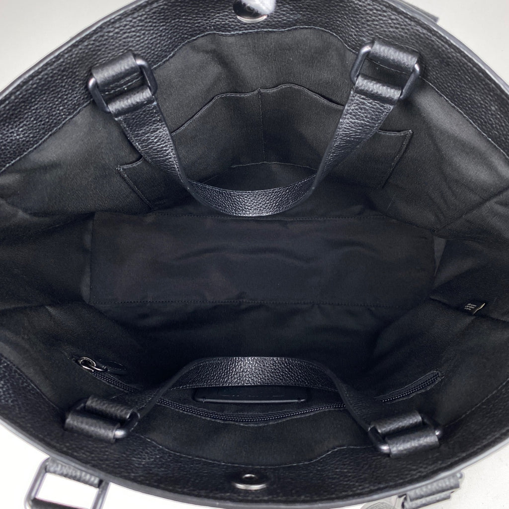コーチ ロゴ トートバッグ 2WAY ハンドバッグ ショルダーバッグ トートバッグ レザー ブラック C8157 レディース 【中古】brbag