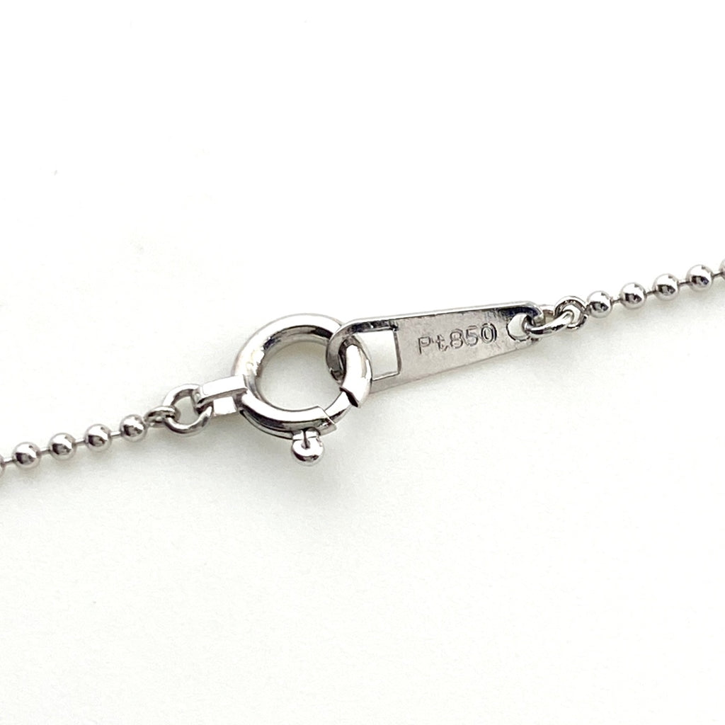 フラワーモチーフ デザインネックレス プラチナ ペンダント メレダイヤ 花 ネックレス Pt900 Pt850 ダイヤモンド レディース 【中古】nbjwl