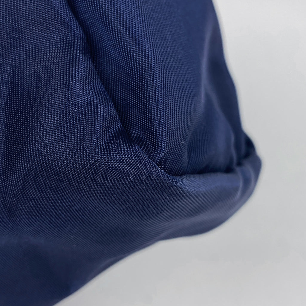 プラダ ロゴプレート ポーチ メイク コスメ 小物入れ 化粧ポーチ ナイロン ネイビー レディース 【中古】brbag
