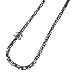 シャネル ココマーク ラインストーン ネックレス シルバーメッキ シルバー レディース 【中古】bracc