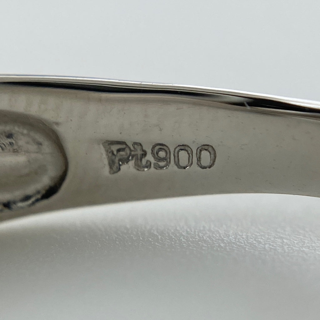クロスモチーフ デザインリング プラチナ 指輪 メレダイヤ 十字架 リング 14号 Pt900 ダイヤモンド レディース 【中古】nbjwl