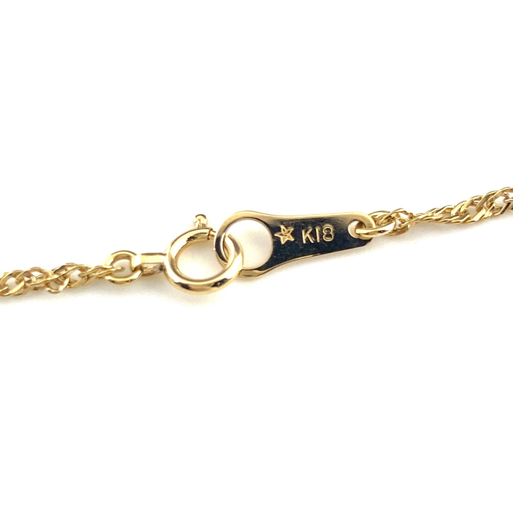 ルビー デザインネックレス YG イエローゴールド ペンダント メレダイヤ ネックレス K18 ルビー ダイヤモンド レディース 【中古】nbjwl