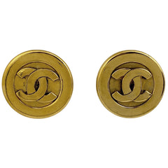 シャネル ココマーク ラウンド イヤリング 丸型 イヤリング GP ゴールド レディース 【中古】bracc