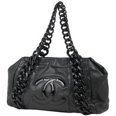 シャネル ココマーク プラチェーン トートバッグ ハンドバッグ トートバッグ レザー ブラック レディース 【中古】brbag