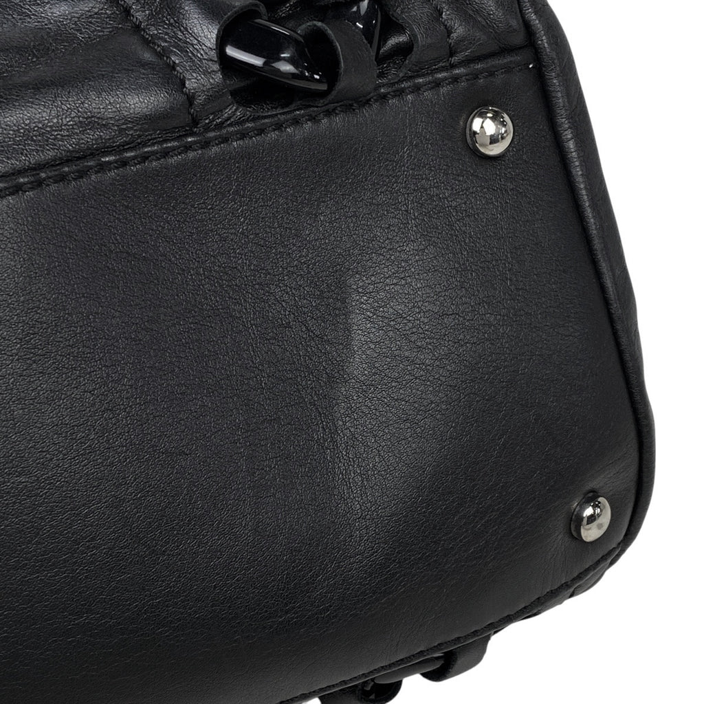 シャネル ココマーク プラチェーン トートバッグ ハンドバッグ トートバッグ レザー ブラック レディース 【中古】brbag