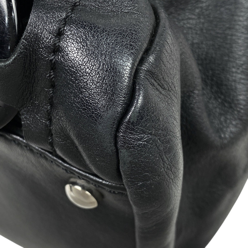 シャネル ココマーク プラチェーン トートバッグ ハンドバッグ トートバッグ レザー ブラック レディース 【中古】brbag