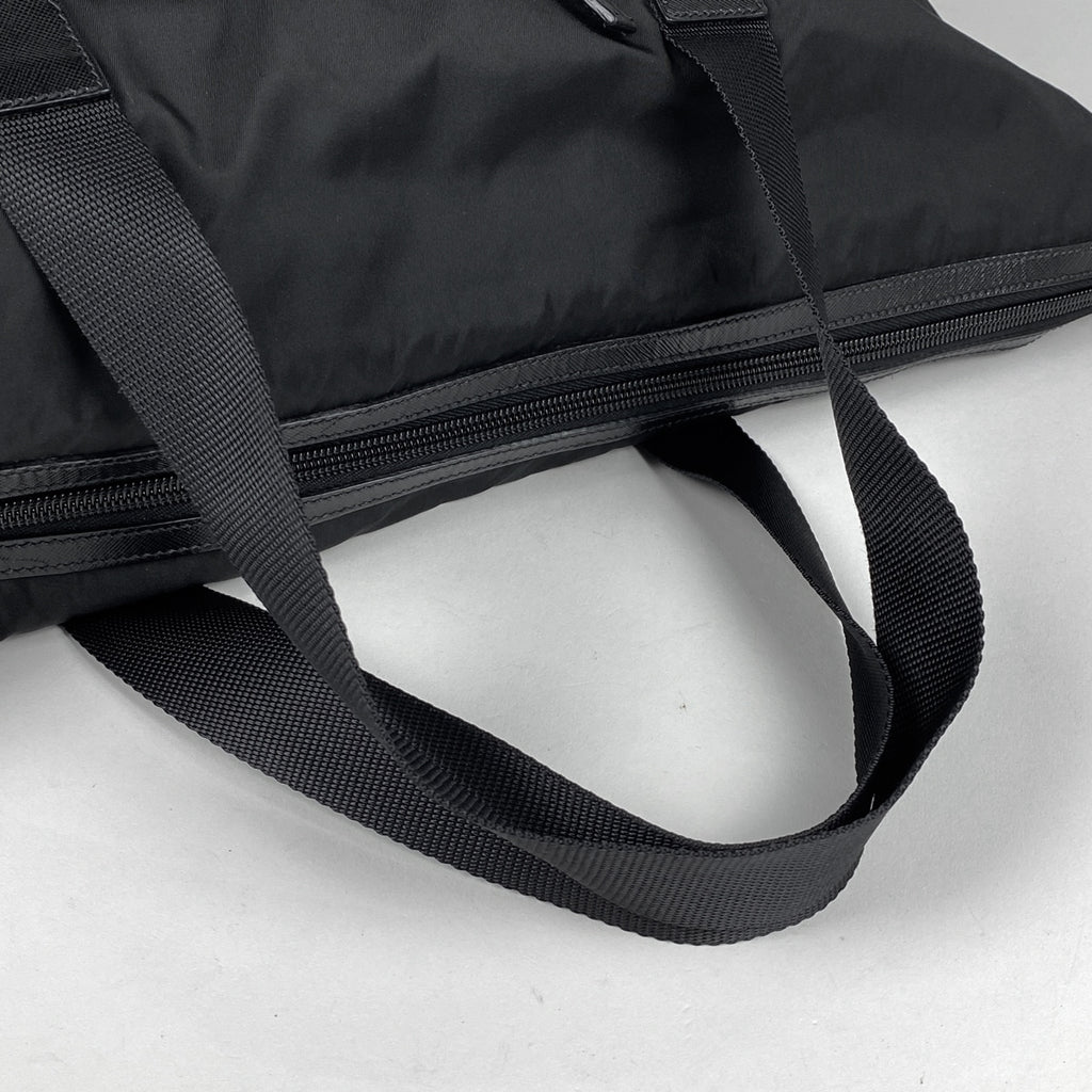 プラダ ロゴプレート ボストンバッグ ショルダーバッグ ボストンバッグ ナイロン ネロ(ブラック) レディース 【中古】brbag