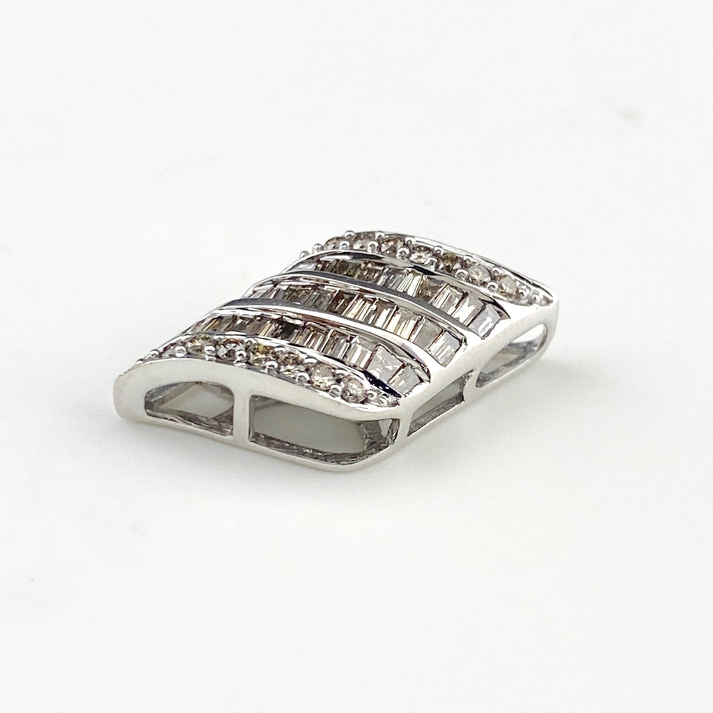 メレダイヤ デザインペンダントトップ WG ホワイトゴールド ペンダントトップ K18 WG ダイヤモンド レディース 【中古】nbjwl