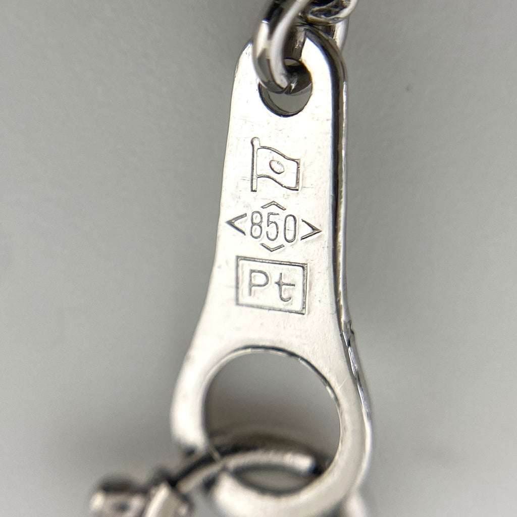 エメラルド デザインネックレス プラチナ ペンダント メレダイヤ ネックレス Pt900 Pt850 エメラルド レディース 【中古】nbjwl